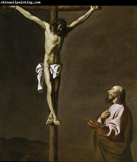 Francisco de Zurbaran Saint Luke as a painter, before Christ on the Cross