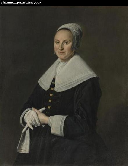 Frans Hals Portrait of woman with gloves