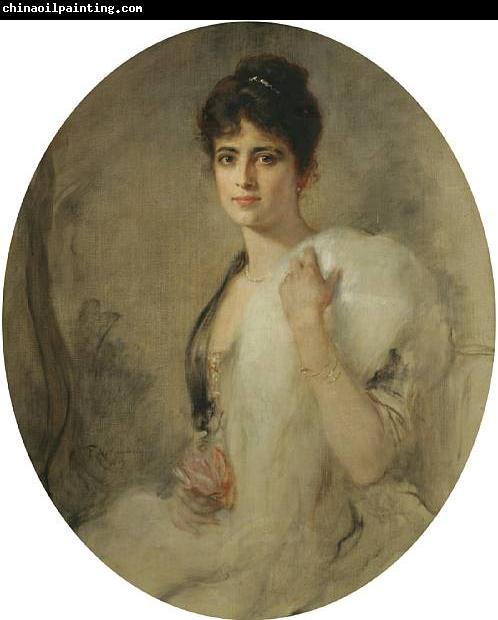 Friedrich August von Kaulbach A portrait of a lady