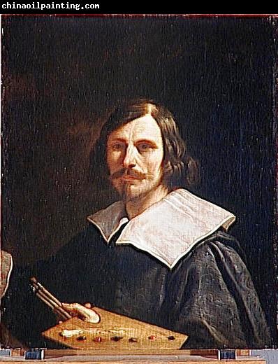 GUERCINO Portrait de lartiste tenant une palette