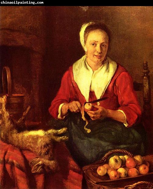 Gabriel Metsu Apfelschalerin