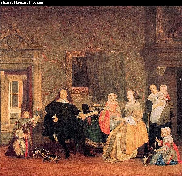 Gabriel Metsu The family of Jan Jacobsz Hinlopen just before the youngest and his wife Leonora Huydecoper van Maarsseveen died