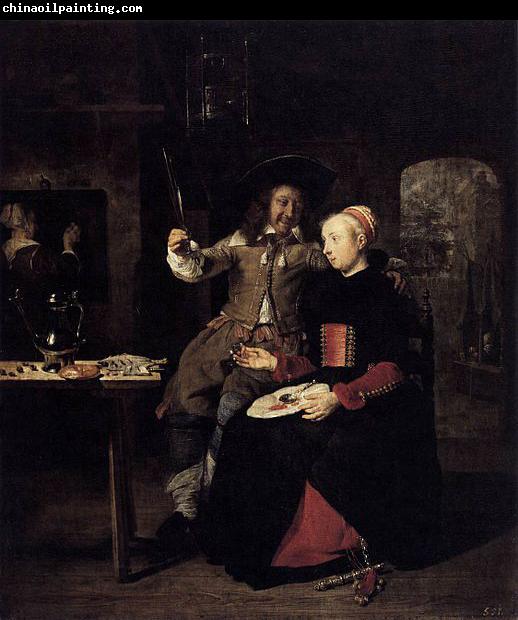 Gabriel Metsu Portrait of the Artist with His Wife Isabella de Wolff in a Tavern