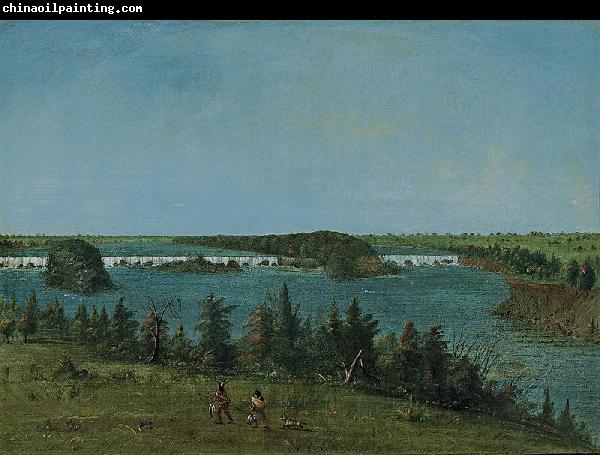 George Catlin Las cataratas de San Antonio