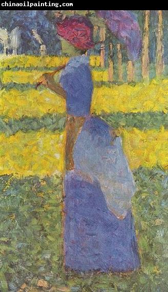 Georges Seurat Frau mit Sonnenschirm