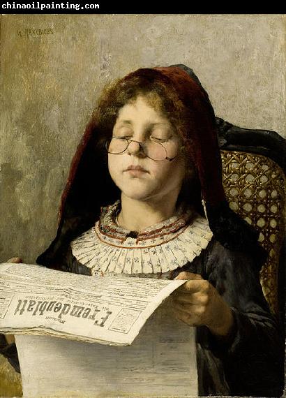 Georgios Jakobides Girl reading