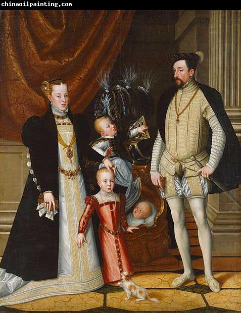 Giuseppe Arcimboldo Holy Roman Emperor Maximilian II. of Austria and his wife Infanta Maria of Spain with their children