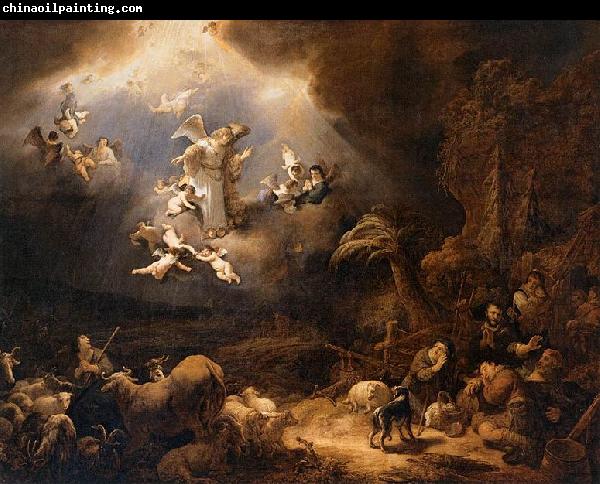 Govaert Flinck Angels Announcing the Birth of Christ to the Shepherds