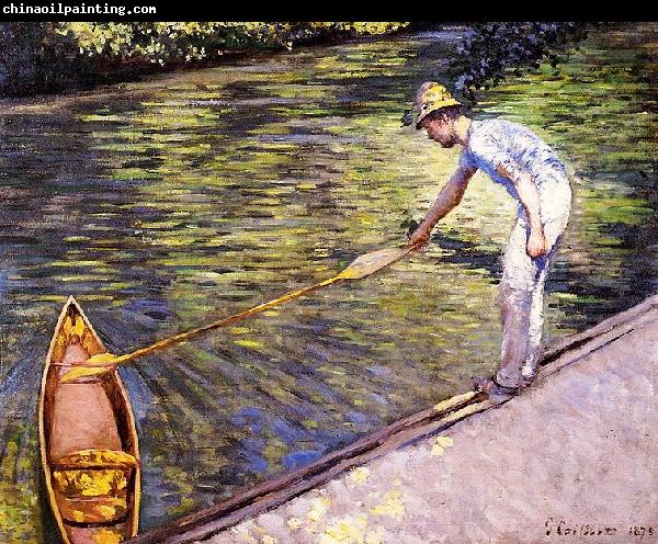 Gustave Caillebotte Boater Pulling on His Perissoire