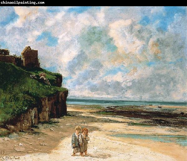 Gustave Courbet The Beach at Saint-Aubin-sur-Mer