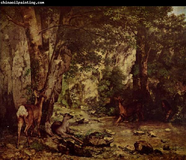 Gustave Courbet Rehbock im Wald