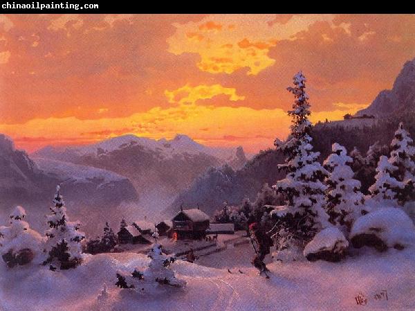 Hans Gude Winter Afternoon