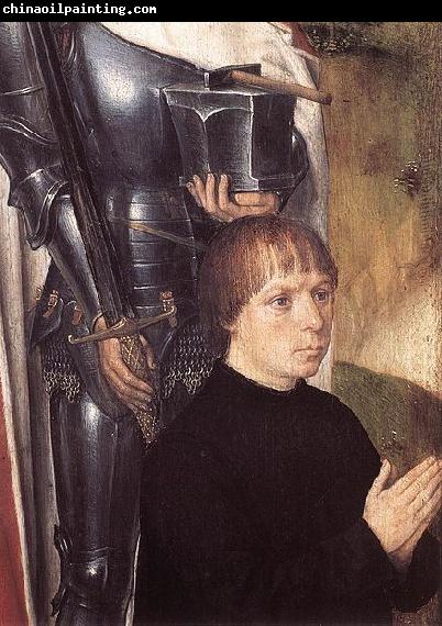 Hans Memling The donor Adriaan Reins in front of Saint Adrian on the left panel of the Triptych of Adriaan Reins