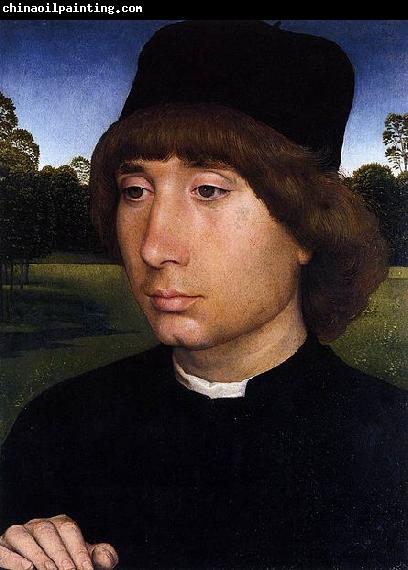 Hans Memling Portrait of a Young Man before a Landscape