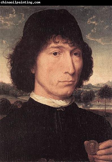 Hans Memling Portrait of a Man with a Roman Coin