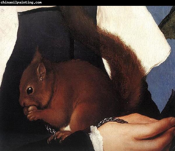 Hans holbein the younger Portrait of a Lady with a Squirrel and a Starling