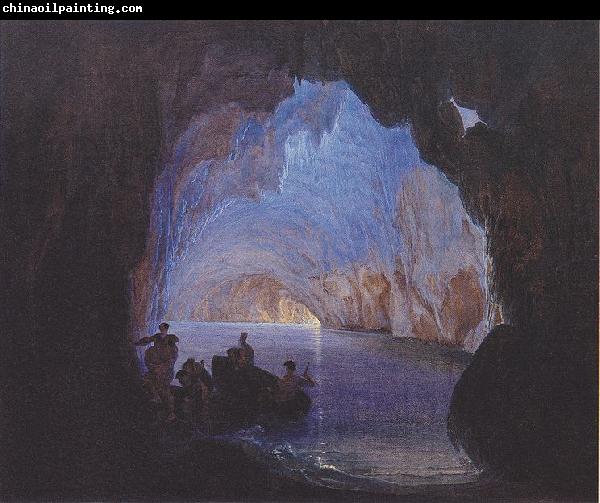 Heinrich Jakob Fried The Blue Grotto of Capri