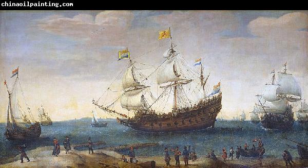 Hendrik Cornelisz. Vroom The Mauritius and other East Indiamen