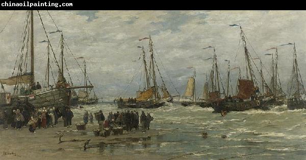 Hendrik Willem Mesdag Pinks in the Surf