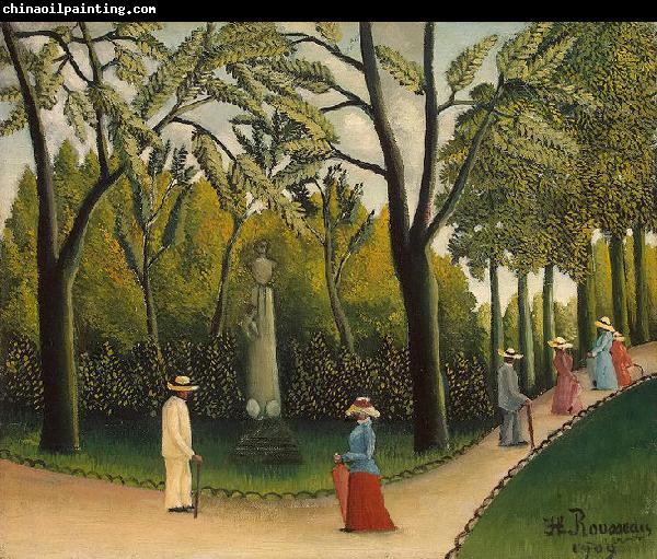 Henri Rousseau Luxembourg Gardens. Monument to Chopin