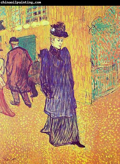 Henri de toulouse-lautrec Jane Avril sortant du Moulin Rouge