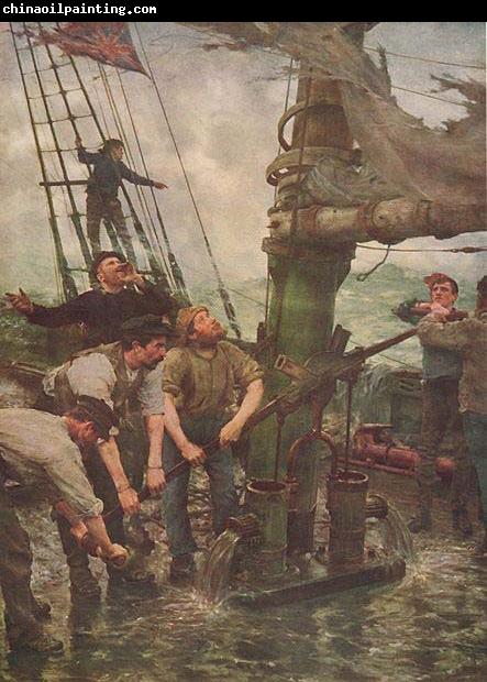 Henry Scott Tuke ALL HANDS TO THE PUMPS