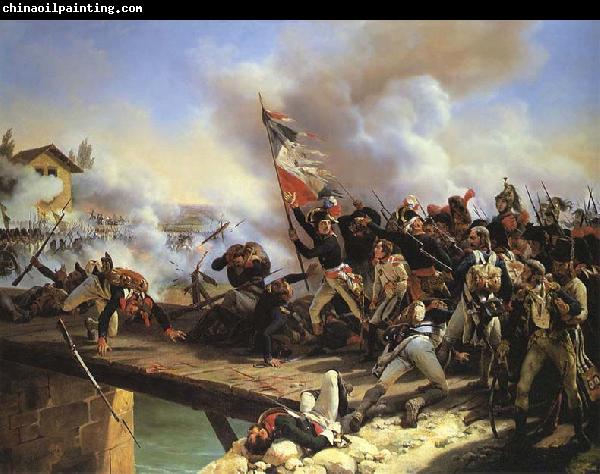 Horace Vernet Napoleon Bonaparte leading his troops over the bridge of Arcole