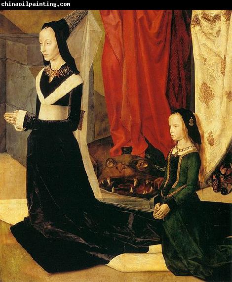 Hugo van der Goes Sts Margaret and Mary Magdalene with Maria Portinari