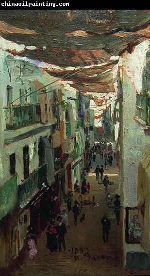 Ilya Repin Street of the Snakes in Seville