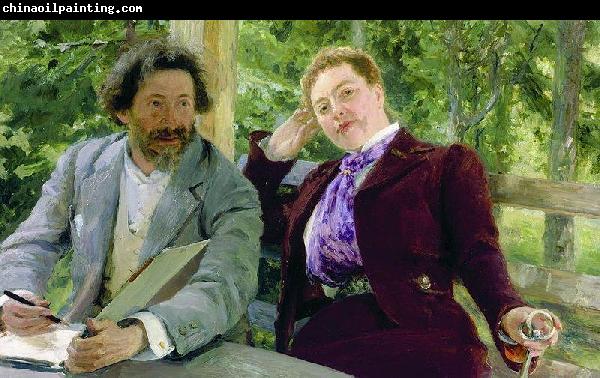 Ilya Repin Self portrait with Nordman