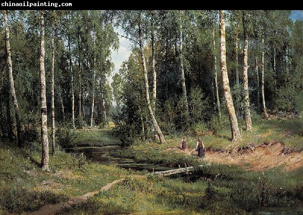 Ivan Shishkin Bach im Birkenwald