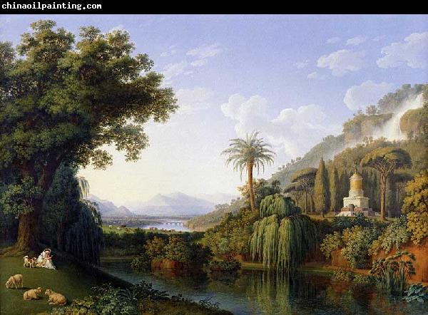 Jacob Philipp Hackert Landscape with Motifs of the English Garden in Caserta