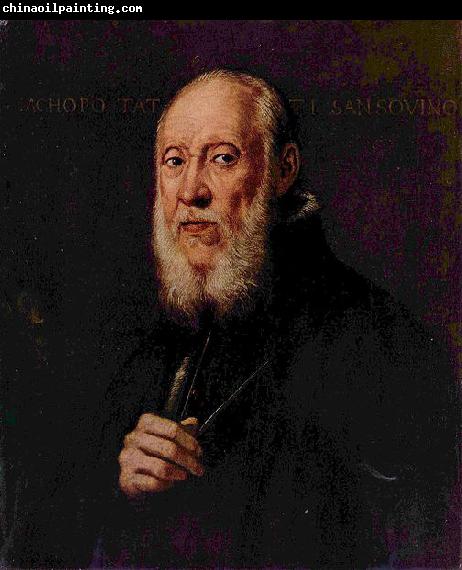 Jacopo Tintoretto Portrat des Bildhauers Jacopo Sansovino