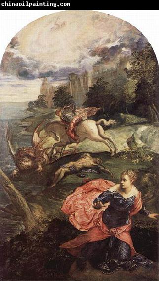 Jacopo Tintoretto Der Hl. Georg und der Drachen