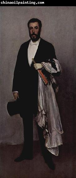 James Abbot McNeill Whistler Arrangement in light pink and black, portrait of Theodore Duret