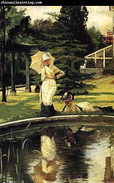 James Joseph Jacques Tissot In an English Garden