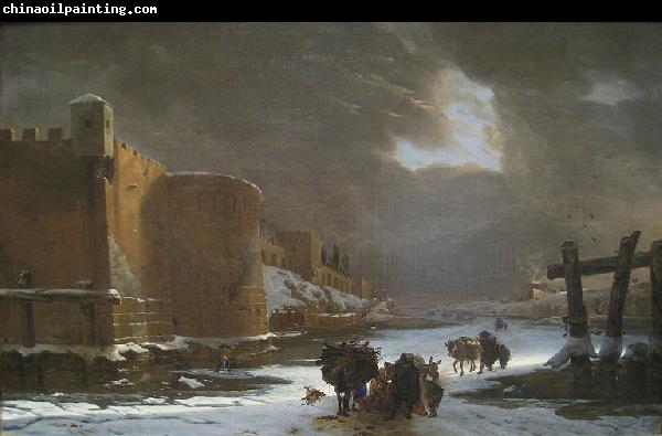 Jan Asselijn Frozen Moat Outside City Walls