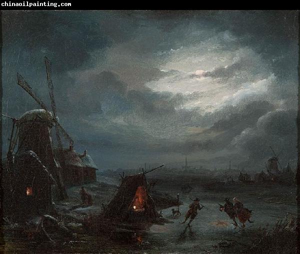 Jan Baptiste Vanmour Nocturnal View of the Ice