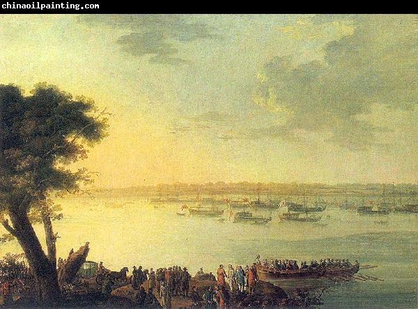 Jan Bogumil Plersch Catherine II leaving Kaniow in 1787.