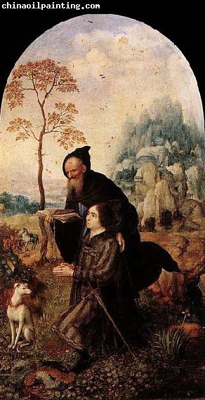 Jan Gossaert Mabuse St Anthony with a Donor