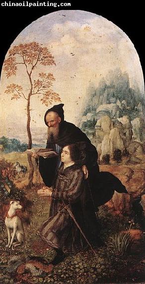 Jan Gossaert Mabuse St Anthony with a Donor