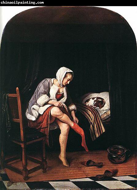 Jan Steen Woman at her toilet