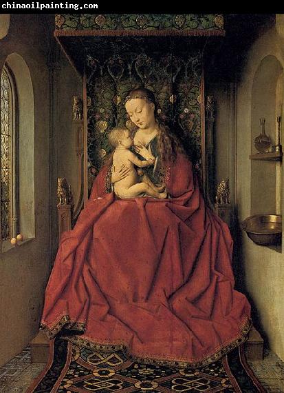 Jan Van Eyck Suckling Madonna Enthroned