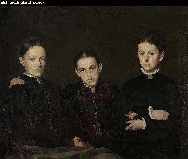 Jan Veth Cornelia, Clara en Johanna Veth, the three Sisters of the Artist