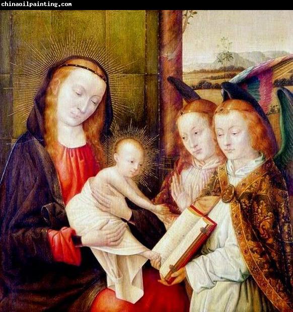 Jan provoost Madonna and Child with two angels