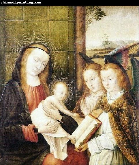 Jan provoost Madonna and Child with two angels