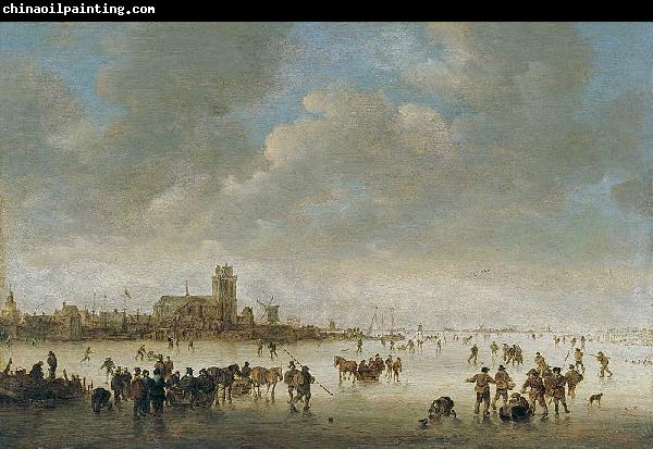 Jan van Goyen Winter Landscape With Figures On Ice