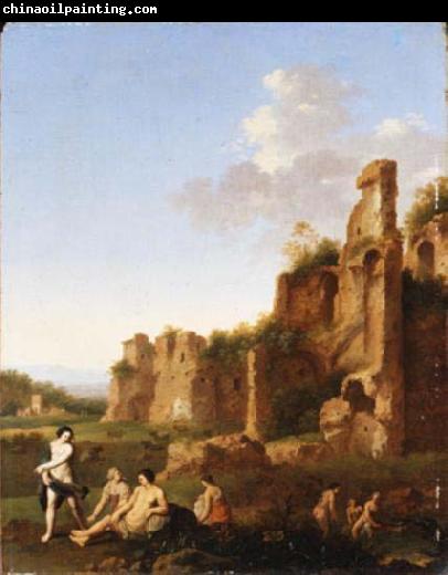 Jan van Haensbergen Landscape with bathing women