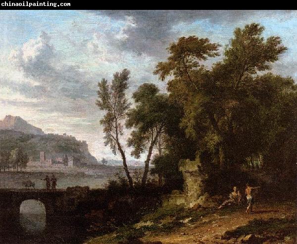 Jan van Huijsum Landscape with Ruin and Bridge