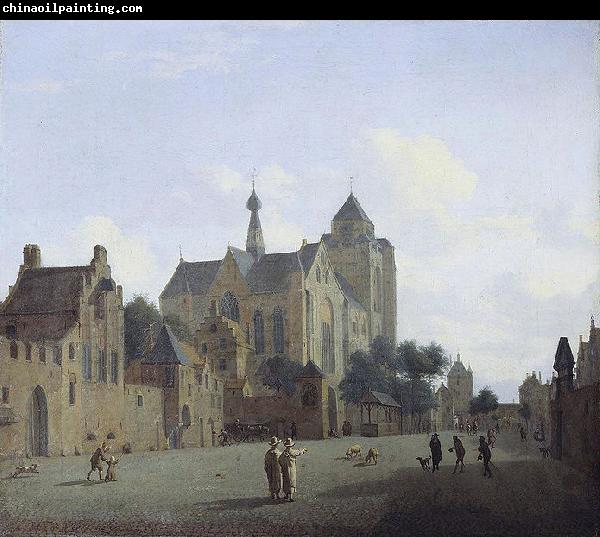 Jan van der Heyden The church at Veere